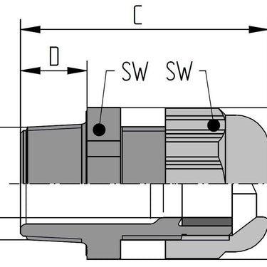 SKINTOP® ST NPT 3/8'' RAL 7001 SGY
