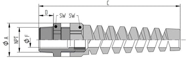 SKINTOP® BS NPT 3/8'' RAL 7001 SGY
